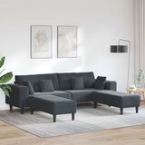 SOFA 3 pcs Tamno siva 250 x 188 x 76 cm Baršun | shoptok.hr