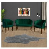 Atelier Del Sofa sofa i fotelja daisy walnut wooden green Cene