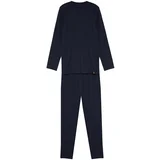 Trendyol Men's Indigo Regular Fit Waffle Knitted Pajamas Set.