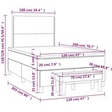 Box spring krevet s madracem tamnozeleni 120x200 cm baršunasti | shoptok.hr