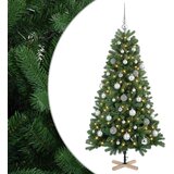  Umjetno božićno drvce s kuglicom 120 cm 150 LED lampica - 120 cm s LED-ima i srebrnim lopticama | shoptok.hr