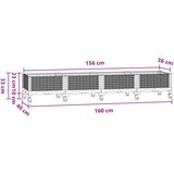  Vrtni saksija s kotačima Plavo Sivo 160 x 40 x 33 cm PP | Eponuda.com