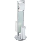 Wenko 25384100 - Toaletni set SULMONA 25x76 cm srebrna/crna | Eponuda.com