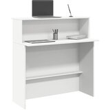vidaXL Sprejemna miza bela 100x50x103,5 cm inženirski les | Shoptok.si