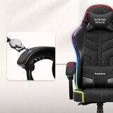 Force 2.7 RGB crna baršunasta igraća stolica | shoptok.hr