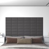vidaXL Zidne ploče od umjetne kože 12 kom sive 30 x 15 cm 0,54 m² | shoptok.hr