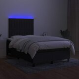  box spring s madracem LED crni 120 x 200 cm od tkanine | shoptok.hr