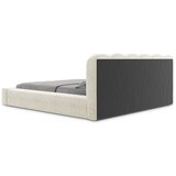 Makamii Bež tapecirani bračni krevet s prostorom za odlaganje s podnicom 180x200 cm Mano – | shoptok.hr