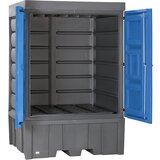 eurokraft pro PE-odlagališče za nevarne snovi, z vrati, za 4 sode po 200 l, prestrezna prostornina 1150 l | Shoptok.si