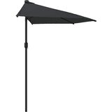 Balkonski suncobran crni 270 x 144 x 222 cm polukružni | Shoptok.si