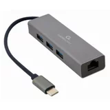 Gembird Adapter USB-C na LAN + USB 3.1, (20442318)