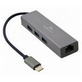 Gembird USB-C Gigabit network adapter + 3-port USB 3.1 HUB (A-CMU3-LAN-01) Cene