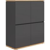 XORA visoka komoda, barve grafita, hrast artisan | Shoptok.si