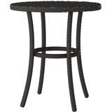  3-dijelni bistro set s jastucima crni od poliratana | shoptok.hr