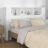 Maison Chic vzglavna omarica - nočna omarica - posteljna omarica bela 160x18,5x104,5 cm, (21705334) | Shoptok.si