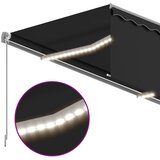 Tenda na ručno uvlačenje s roletom LED 4,5 x 3 m antracit | Eponuda.com