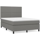 Maison Chic Box spring postelja - Vzmetna postelja z vzmetnico temno siva 140x200 cm blago SL8087, (21905922) | Shoptok.si