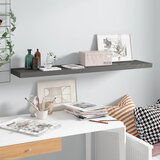 Maison Chic Stenska polica - Viseča Polica visok sijaj siva 120x23,5x3,8 cm MDF, (21784590) | Shoptok.si