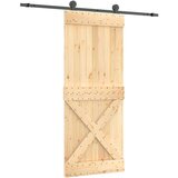  Klizna vrata s priborom za montažu 85 x 210 cm masivna borovina | shoptok.hr