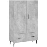 Maison Chic Visoka omara - Komoda - Predalnik betonsko siva 69,5x31x115 inženirski les, (21720191) | Shoptok.si