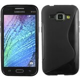  Gumijasti / gel etui S-Line za Samsung Galaxy J1 - črni Cene