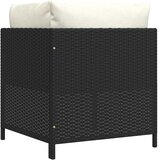 Modularna kutna sofa od poliratana s jastucima crna | shoptok.hr