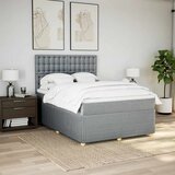  Krevet box spring s madracem svjetlosiva 160x200 cm tkanina | shoptok.hr
