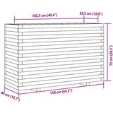  Vrtna sadilica voštano smeđe boje 110x40x72 cm od borovine | shoptok.hr