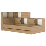 MID.YOU POSTELJA S PREDALOM 90 cm x 200 cm , bela, hrast artisan | Shoptok.si