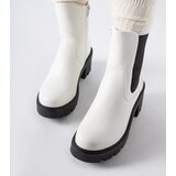 Gemre White insulated ankle boots on a block heel Hattiesburg | Eponuda.ba