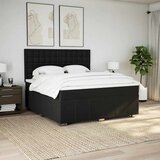  Krevet s oprugama i madracem crni 180x200 cm od tkanine | shoptok.hr