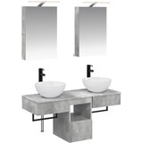  Set ormarića za kupaonicu 5 kom. Betonska siva | shoptok.hr