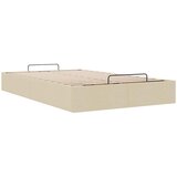  Otomanski okvir kreveta bez madraca krem 120x190 cm od tkanine | shoptok.hr