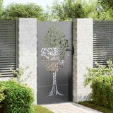 vidaXL vrtna vrata drugo črna 100 x 200 cm jeklo s prašnim premazom Cene