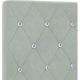 vidaXL LED naslon kristalno oblazinjen svetlo sivi 72 cm tafta, naslon kristalno oblazinjen svetlo sivi 140 cm tafta | Shoptok.si