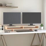 vidaXL Stalak za monitor 100 x 27 x 14 cm od masivne borovine Cijene