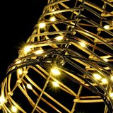 vidaXL Jelenova sani Toplo bela 60 cm Ratan | Shoptok.si