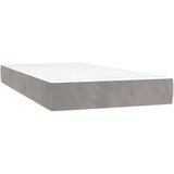  Box spring postelja z vzmetnico LED svetlo siva 200x200cm žamet, (20761216) | Shoptok.si