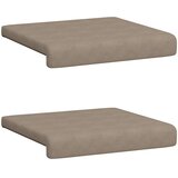  Jastučić za klupu 2 kom. Mikrovlakna Sivosmeđa Dubina 35 cm | shoptok.hr