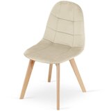 Bora stolica - bež baršun / prirodne noge x 4 | shoptok.hr