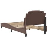  Okvir za krevet Viana bez madraca smeđi 90x200 cm od umjetne kože | shoptok.hr