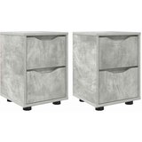  Noćni ormarići s ladicama 2 pcs Betonski sivi 30,5 x 30 x 43 cm | Eponuda.ba