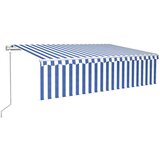 vidaXL Avtomatsko zložljiva tenda s senčilom 6x3 m modra in bela | Shoptok.si