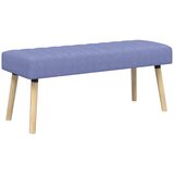  Klupa s utorima Traper plava 110 x 40 x 46 cm Tkanina Slike