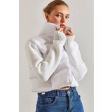Bianco Lucci Women's Knitwear Sleeve Crew Neck Down Coat | shoptok.hr