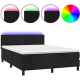  box spring s madracem LED crni 140x190 cm baršun | shoptok.hr
