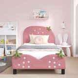  Otroški posteljni okvir z vznožjem Roza 80 x 200 cm Žamet, (5000104726) | Shoptok.si