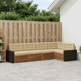  Set vanjskih sofa 5 pcs Prirodna i bež 331 x 172,5 x 73 cm | shoptok.hr