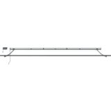 vidaXL Ručna uvlačiva tenda s LED crveno-bijelim prugama 600x300 cm | shoptok.hr