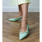 D/CEO Green low heel slingback pumps Ferli | Shoptok.si